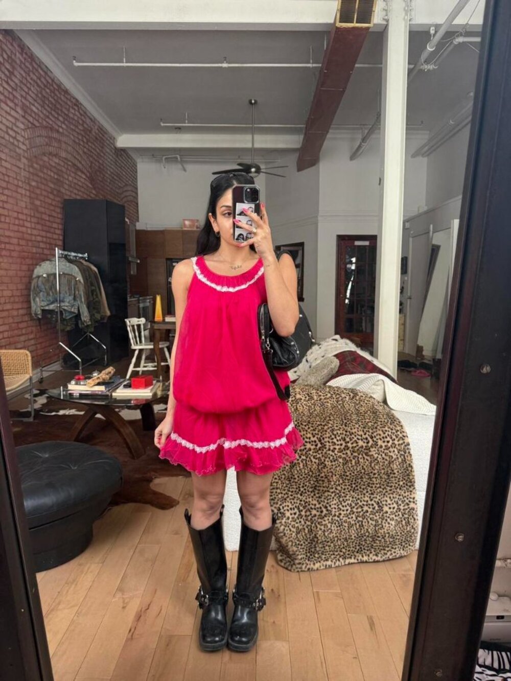 90s Pink Slip Dress Sheer Lace Trim Coquette Babydoll (S)